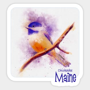 Maine's State Bird, The Chickadee Sticker